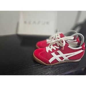 Red and White Athletic Sneakers